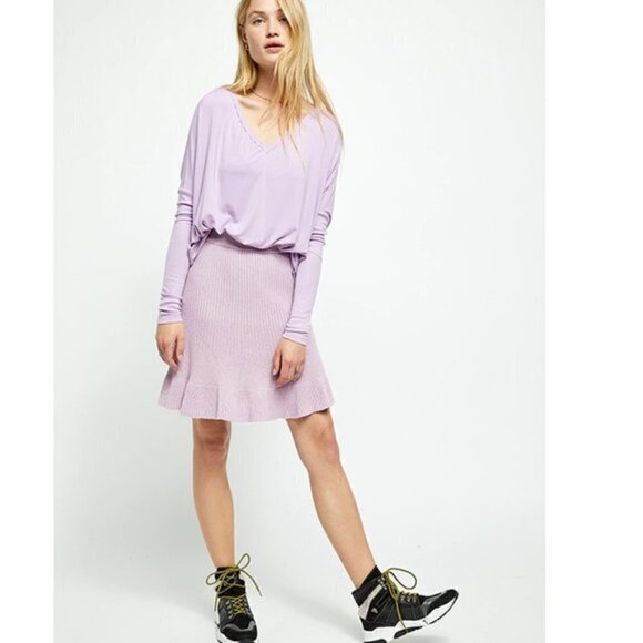 Free People “Solid Gold” Skirt in New Orchid - Picture 5 of 8